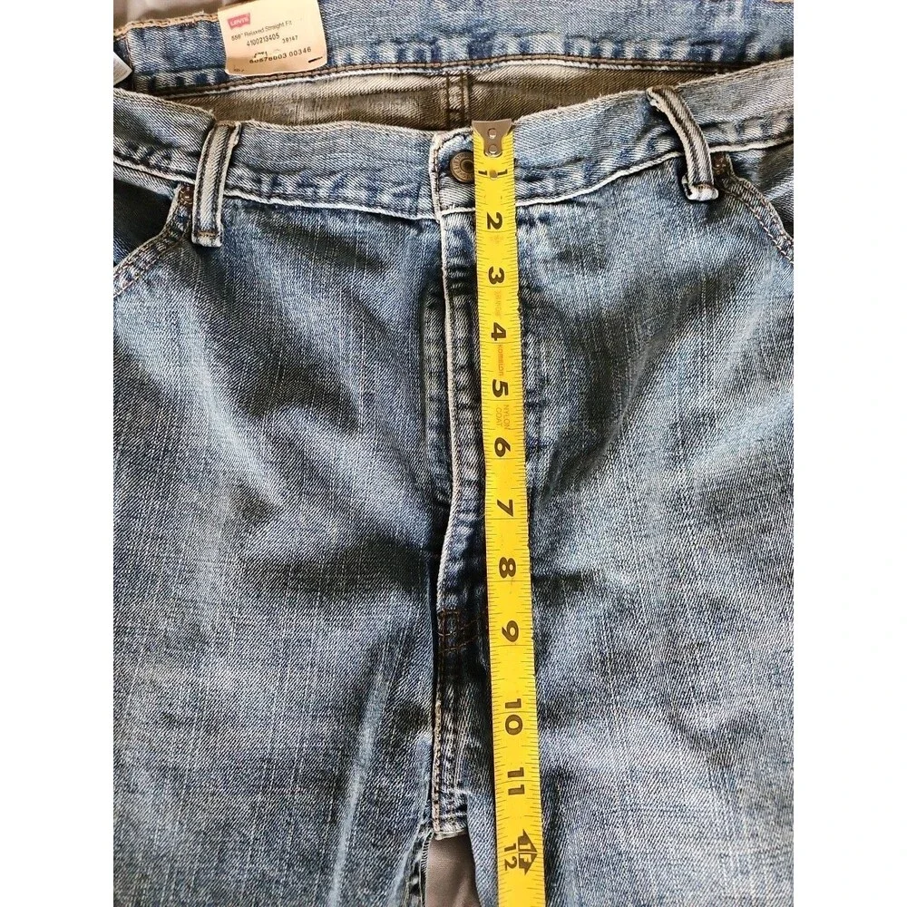Levi's 559 Jeans Straight Leg Relaxed Fit Medium Wash Blue Denim Mens 42x30 NWT
